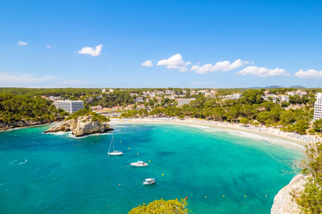 Cala Galdana - one of the most popular beaches at Menorca island, Spain.