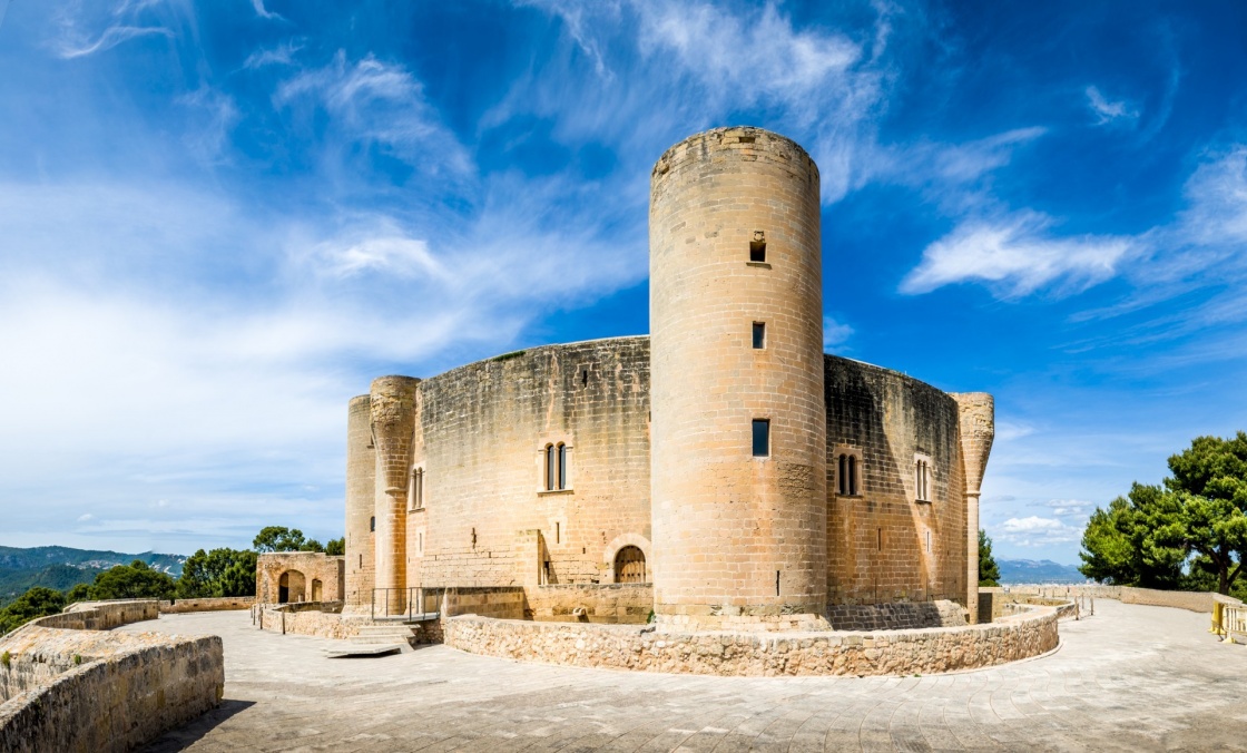 Bellver Castle fortress in Palma-de-Mallorca, Spain